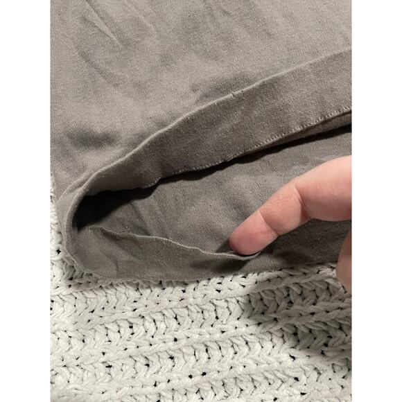 VTG Don Kline Halter Dress Leather Cotton Womens Small Gray Art-To-Wear Pockets - Picture 9 of 10